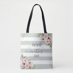 Beste moeder ooit florale tas in pastelkleuren