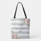 Beste moeder ooit florale tas in pastelkleuren (Achterkant)