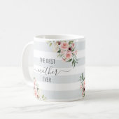 Beste moeder ooit florale tas in pastelkleuren koffiemok (Voorkant links)