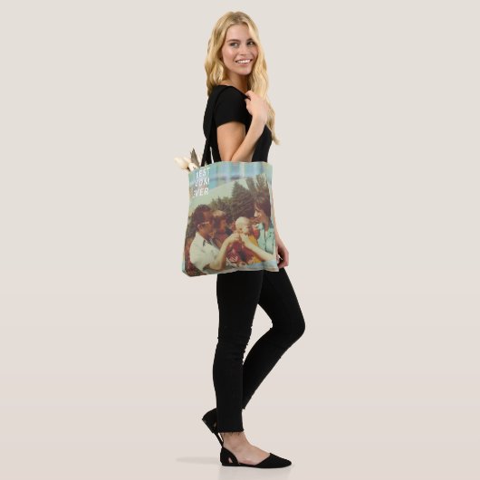 Beste moeder ooit foto aangepaste aandenken pastel tote bag (Op model)