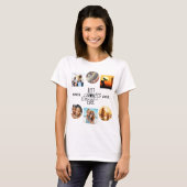 Beste Moeder Ooit Foto Collage Elegante Script Har T-shirt (Voorkant volledig)
