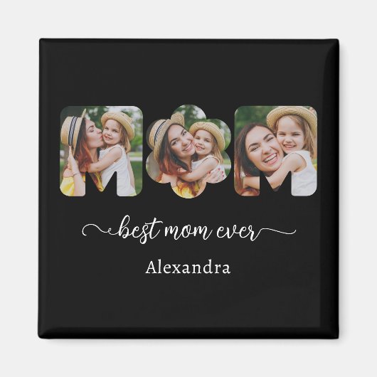 Beste Moeder Ooit Foto Collage Moeders Cadeau Magneet (Voorkant)
