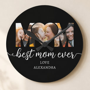 Beste Moeder Ooit Foto Collage Moeders Cadeau Ronde Klok