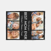 Beste moeder ooit foto collage moeders fleece deken (Voorkant (Horizontaal))