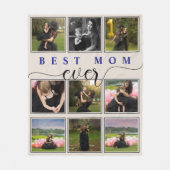 Beste moeder ooit foto collage script fleece deken (Voorkant)
