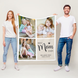 Beste moeder ooit foto collage tan fleece deken
