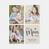 Beste moeder ooit foto collage tan fleece deken (Voorkant)