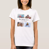 Beste Moeder ooit Foto Collage White Script Black T-shirt (Voorkant)
