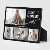 Beste moeder ooit foto collage zwart fotoplaat (Zijkant)