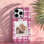 Beste Moeder Ooit Foto Cute Moderne Rode Roze Patr Case-Mate iPhone Case