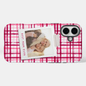 Beste Moeder Ooit Foto Cute Moderne Rode Roze Patr Case-Mate iPhone Case (Achterkant (horizontaal))