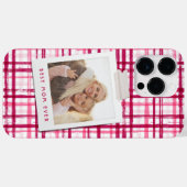 Beste Moeder Ooit Foto Cute Moderne Rode Roze Patr Case-Mate iPhone Case (Achterkant (horizontaal))