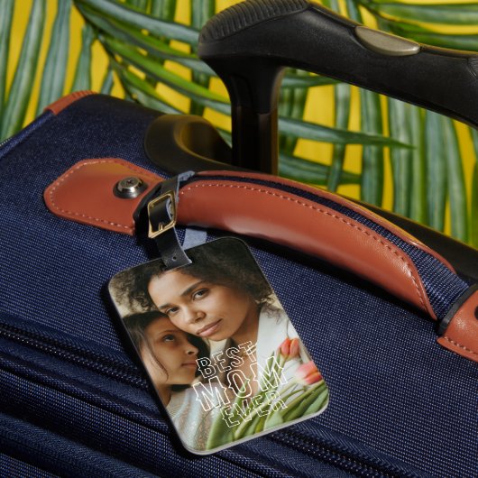 Beste moeder ooit foto elegant bagagelabel (Voorkant Insitu 1)