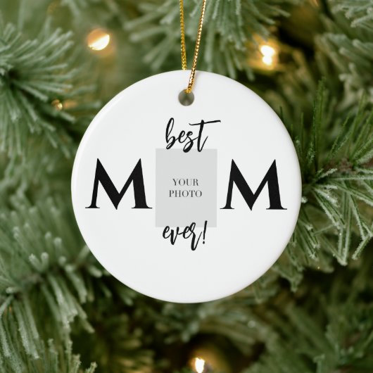 Beste moeder ooit foto en tekst Moederdag Keramisch Ornament (Boom)