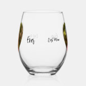 Beste moeder ooit foto hart wijnglas zonder voet (Links)