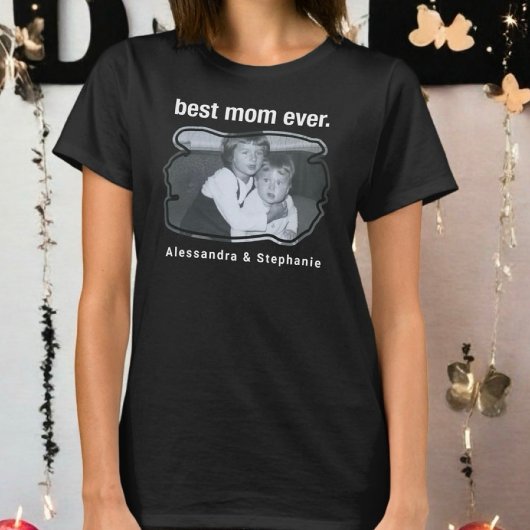 Beste moeder ooit foto houden sake aangepaste naam t-shirt