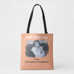 Beste moeder ooit foto houden sake namen aangepast tote bag