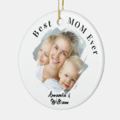 Beste moeder ooit foto keramisch ornament (Links)