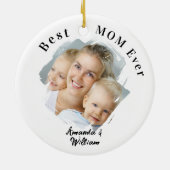 Beste moeder ooit foto keramisch ornament (Achterkant)