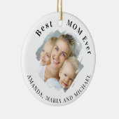 Beste moeder ooit foto keramisch ornament (Rechts)
