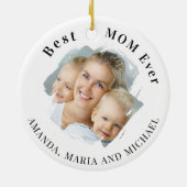 Beste moeder ooit foto keramisch ornament (Achterkant)