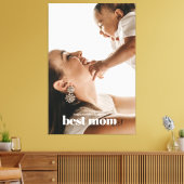 Beste moeder ooit Foto met baby Moederdag Canvas Afdruk (Insitu (Woonkamer))