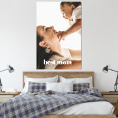 Beste moeder ooit Foto met baby Moederdag Canvas Afdruk (Insitu (Slaapkamer))