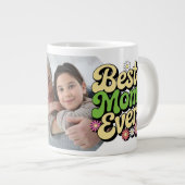 Beste Moeder Ooit Foto Moederdag Grote Koffiekop (Voorkant rechts)