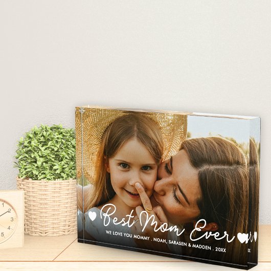 Beste moeder ooit Foto Moederdag Hearts Script