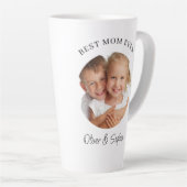 Beste Moeder Ooit Foto Moederdag Latte Mok (Rechterhoek)