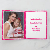 Beste Moeder Ooit Foto Moederdag Roze Tie Dye Kaart (Binnen)