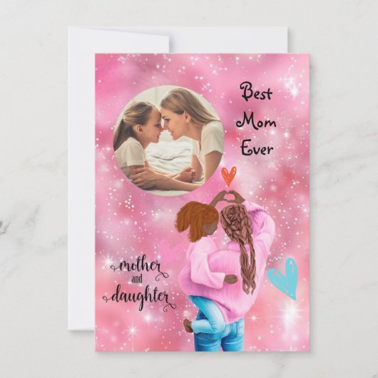 Beste moeder ooit foto Moederdag Wenskaart Feestdagenkaart (Voorkant)