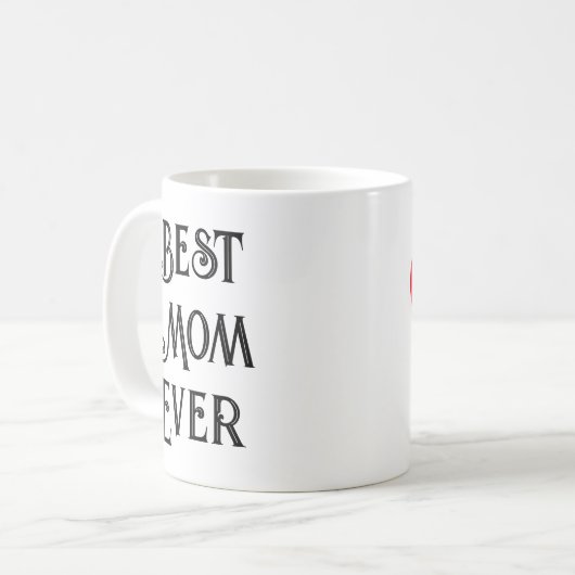 Beste moeder ooit Foto Mok - Aangepaste naam Moede (Voorkant links)