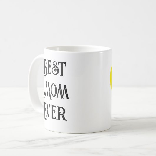 Beste moeder ooit Foto Mok - Aangepaste naam Moede (Voorkant links)