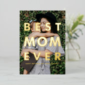 Beste Moeder ooit Foto Overlay Moederdag Kaart (Staand Voorkant)
