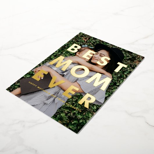 Beste Moeder ooit Foto Overlay Moederdag Kaart (Gedraaid)
