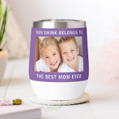 Beste moeder ooit foto Paarse