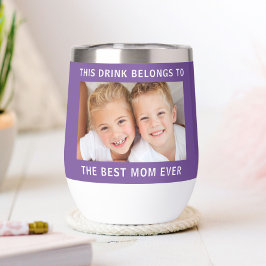 Beste moeder ooit foto Paarse