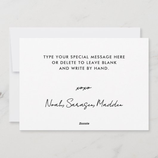 Beste Moeder Ooit Foto XOXO Hartjes Moederdag Kaar Feestdagenkaart (Achterkant)