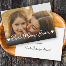 Beste Moeder Ooit Foto XOXO Hartjes Moederdag Kaar