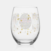 Beste Moeder ooit Fotocollage Modern Moederdag Wijnglas Zonder Voet (Achterkant)