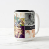 Beste moeder ooit Fotocollage Moederdag Tweekleurige Koffiemok (Voorkant rechts)