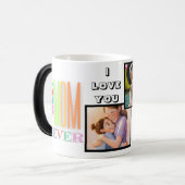 Beste Moeder ooit Fotocollage & Naam Magische Mok (Voorkant links)