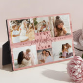 Beste Moeder Ooit Fotocollage Roze Houtkorrel Fotoplaat