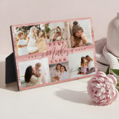 Beste Moeder Ooit Fotocollage Roze Houtkorrel Fotoplaat