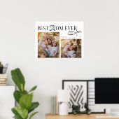 Beste Moeder Ooit Foto's Hart Moederdag Cadeaus Poster (Thuiskantoor)