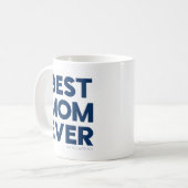 Beste moeder ooit Funny Navy Blue Koffiemok (Voorkant links)
