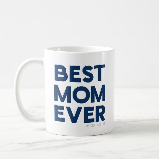 Beste moeder ooit Funny Navy Blue Koffiemok (Links)