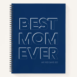 Beste moeder ooit Funny Navy Blue Notitieboek