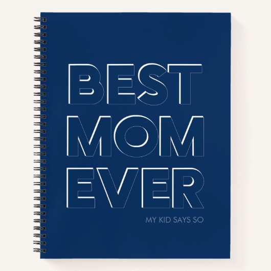 Beste moeder ooit Funny Navy Blue Notitieboek (Voorkant)